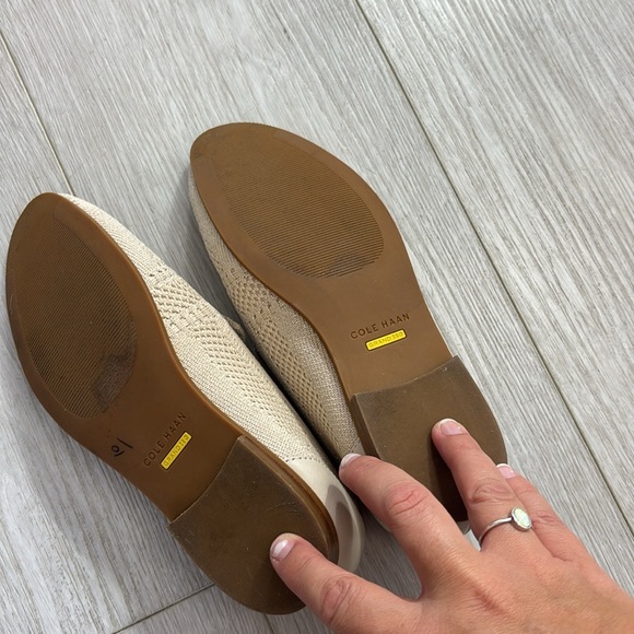 Cole Haan Modern Classic Knit Loafers Beige size 5 B - Picture 11 of 12
